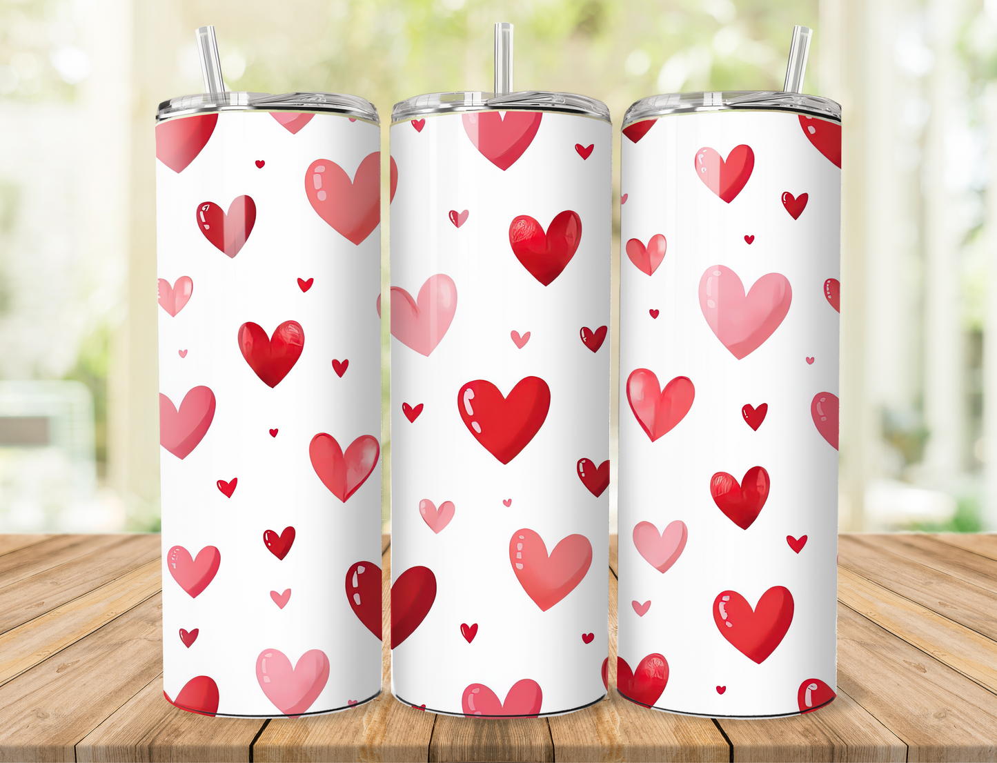 Pink Heart 20oz Tumbler