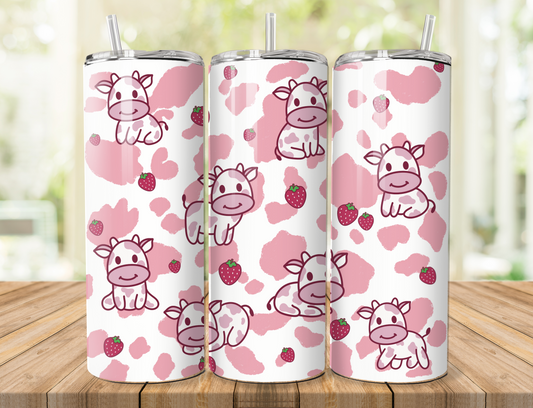 Strawberry Cow 20oz Tumbler